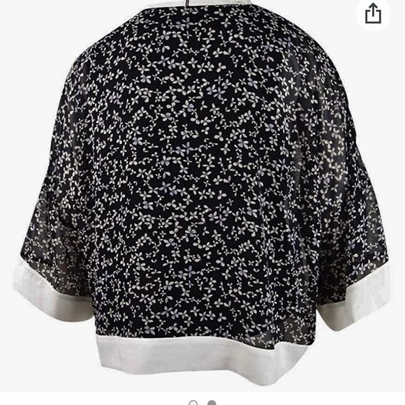 Tommy Hilfiger Floral Print Chiffon Blouse Size 2X - Picture 4 of 12